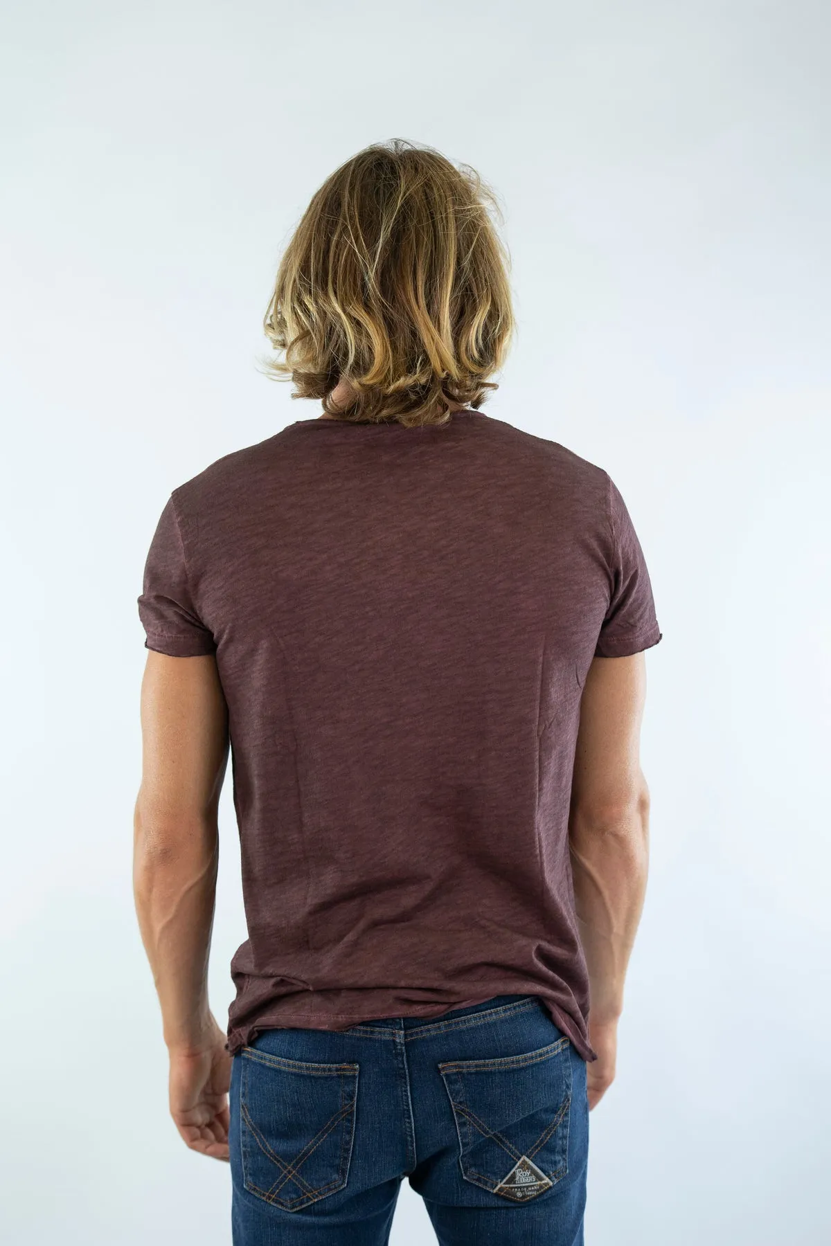  1921 T-shirt bordeaux Basic 1921 cotone made in italy  