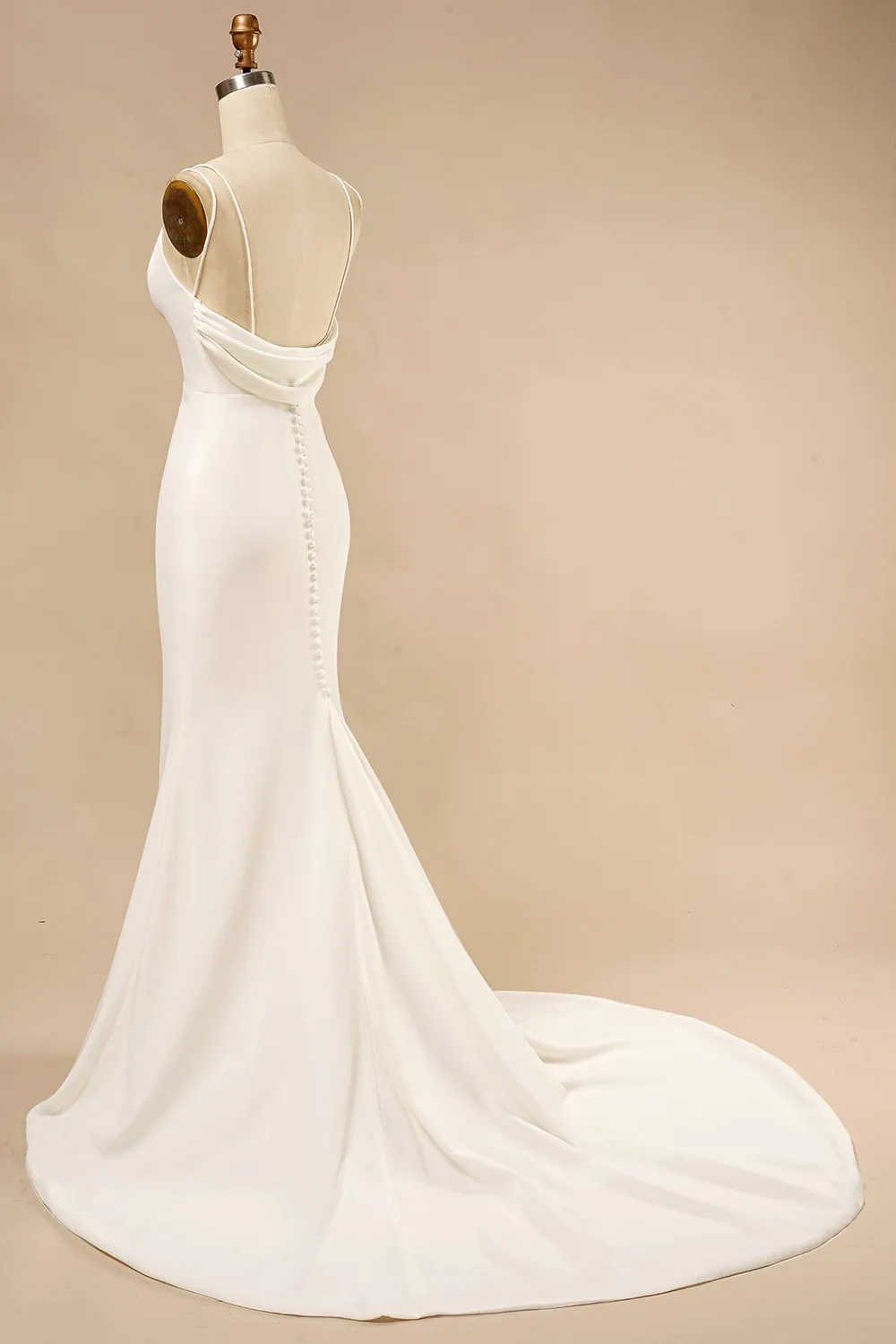 Abito da sposa Mermaid Boho con volant