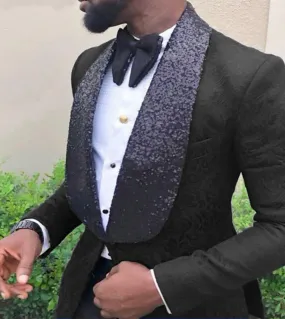Beige Suit Men Wedding Suits For Men Elbow Patches Business Casual Groom Wear Tuxedo Slim Fit Male Blazers 2pieces Jacke