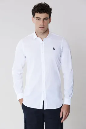 Camicia cotone stretch popeline super slim fit