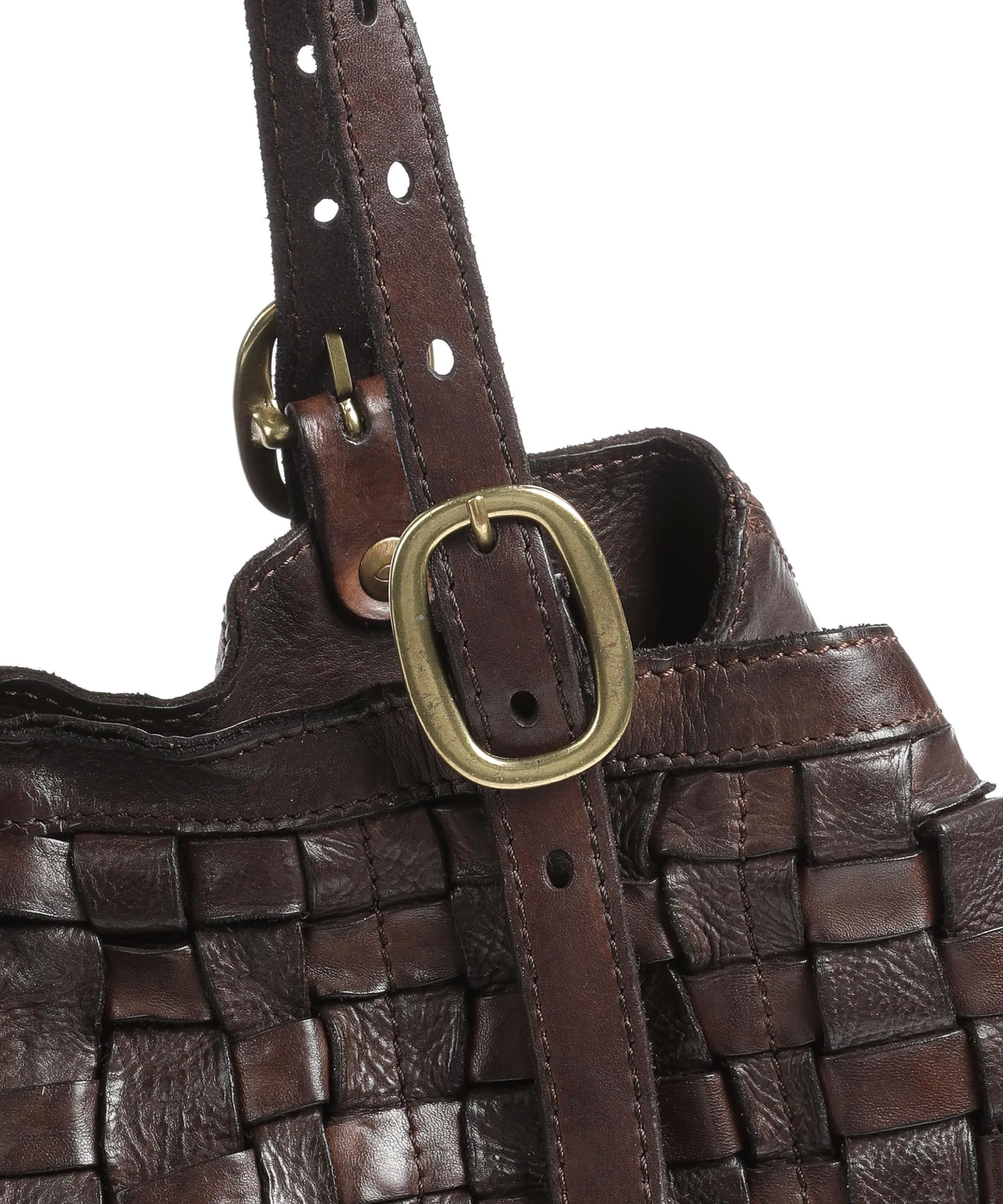  Campomaggi Prestige Borsa shopper pelle di vacchetta finemente grana marrone scuro  