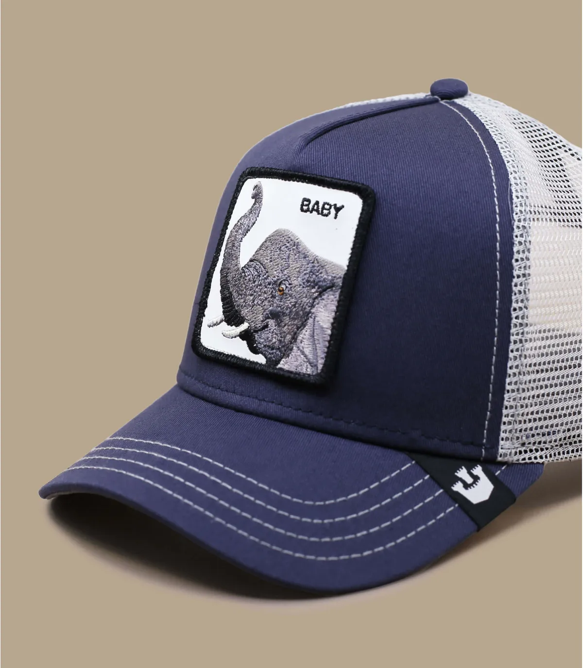 cappellino trucker elefante  Trucker Big Baby Elephant navy     