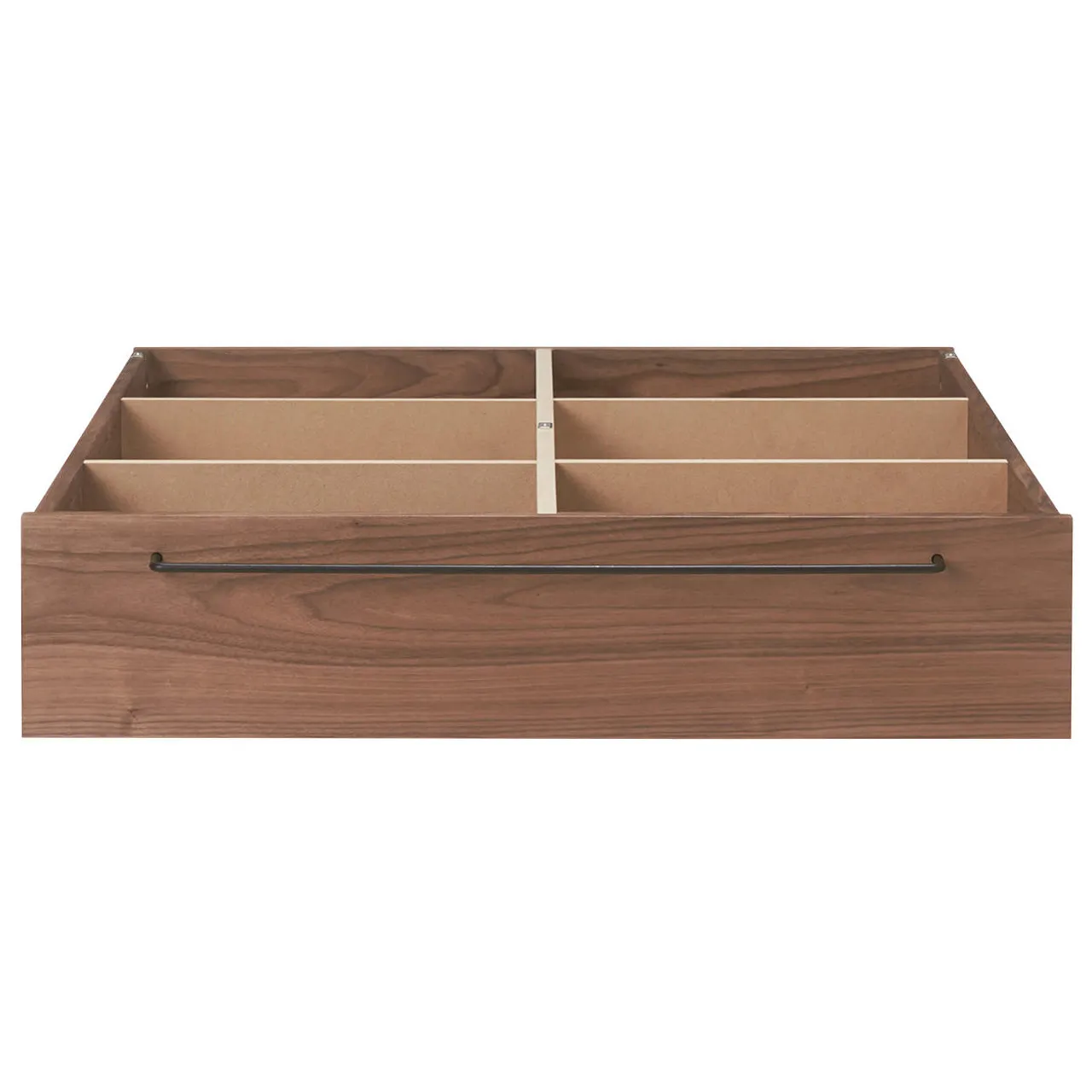 Cassetto Sottoletto in noce per letto piattaforma large ‐ 19cm