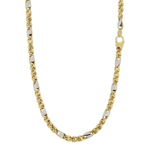 Collana Uomo Oro Giallo Bianco GL101083