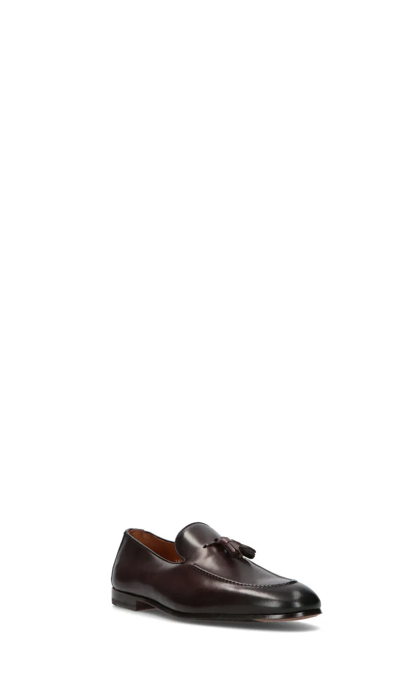 DOUCAL'S Mocassino uomo nero in pelle