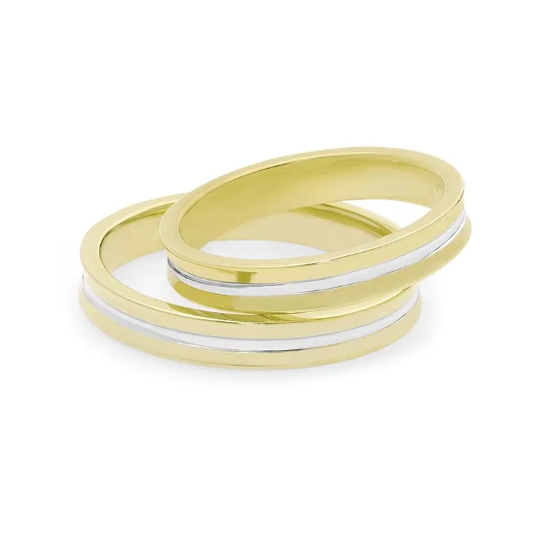 Fede in Oro Giallo e Bianco – Comete Gioielli