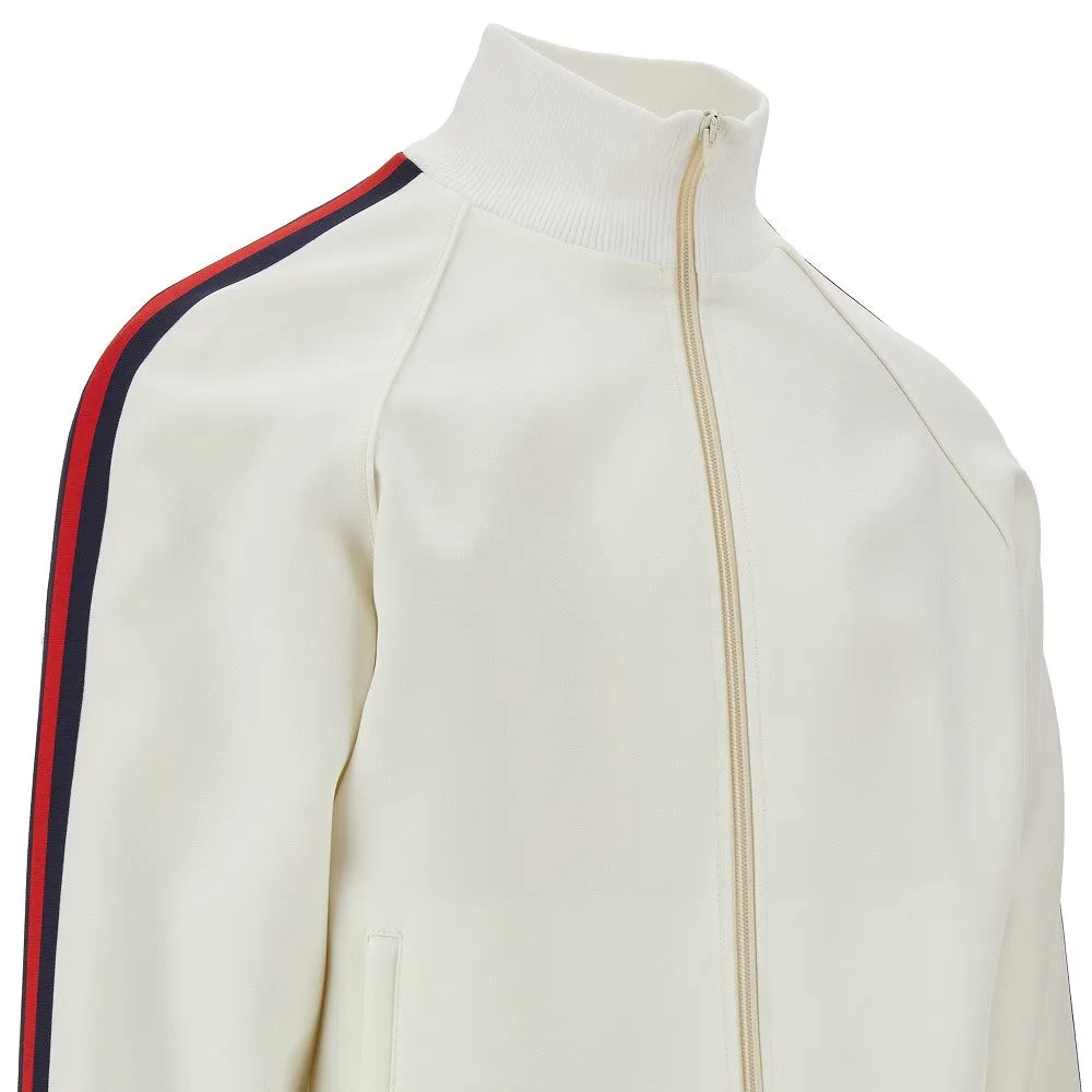 Felpa full-zip con nastro Web