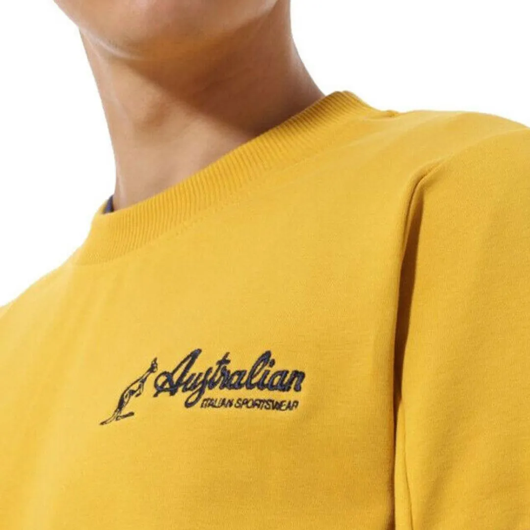 Felpa uomo girocollo Australian colore giallo