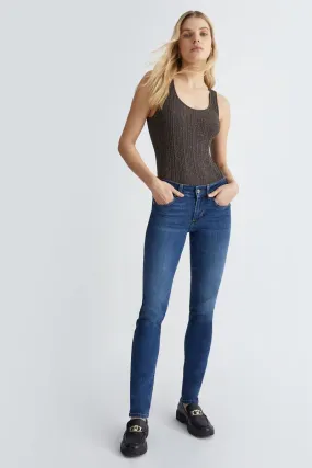 Jeans slim bottom up donna Denim