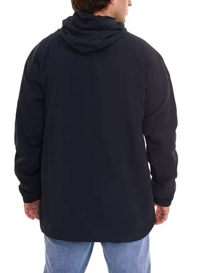 K1X | Kickz Atomic Giacca urbana leggera da uomo con mezza zip e cappuccio 1181-1204/4401 Navy