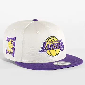 Los Angeles Lakers 9 Fifty Snapback Cap 60503442 Beige Violet