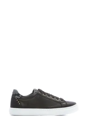 Moda in Pelle Bradd Pizzo Bianco - Scarpe da ginnastica basse con punta rotonda