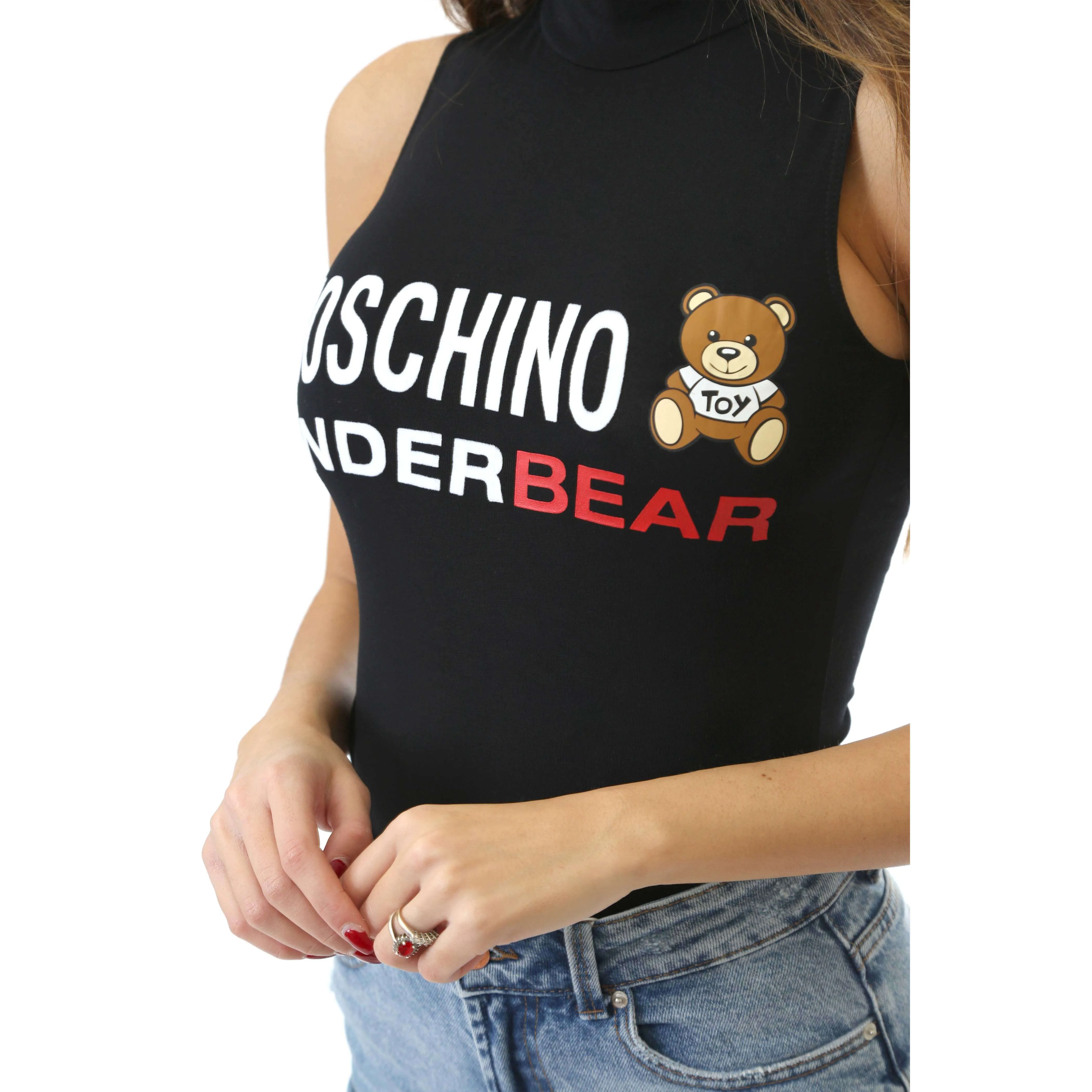 Moschino Donna Body Underbear Giromanica Logo Black