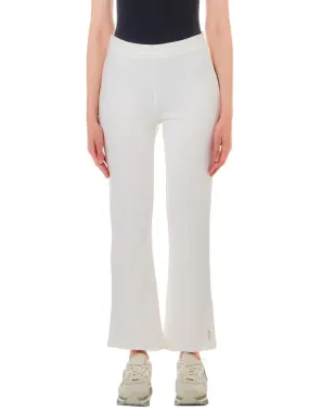 Pantalone Liu Jo Sport in jersey di viscosa panna con fondo a trombetta