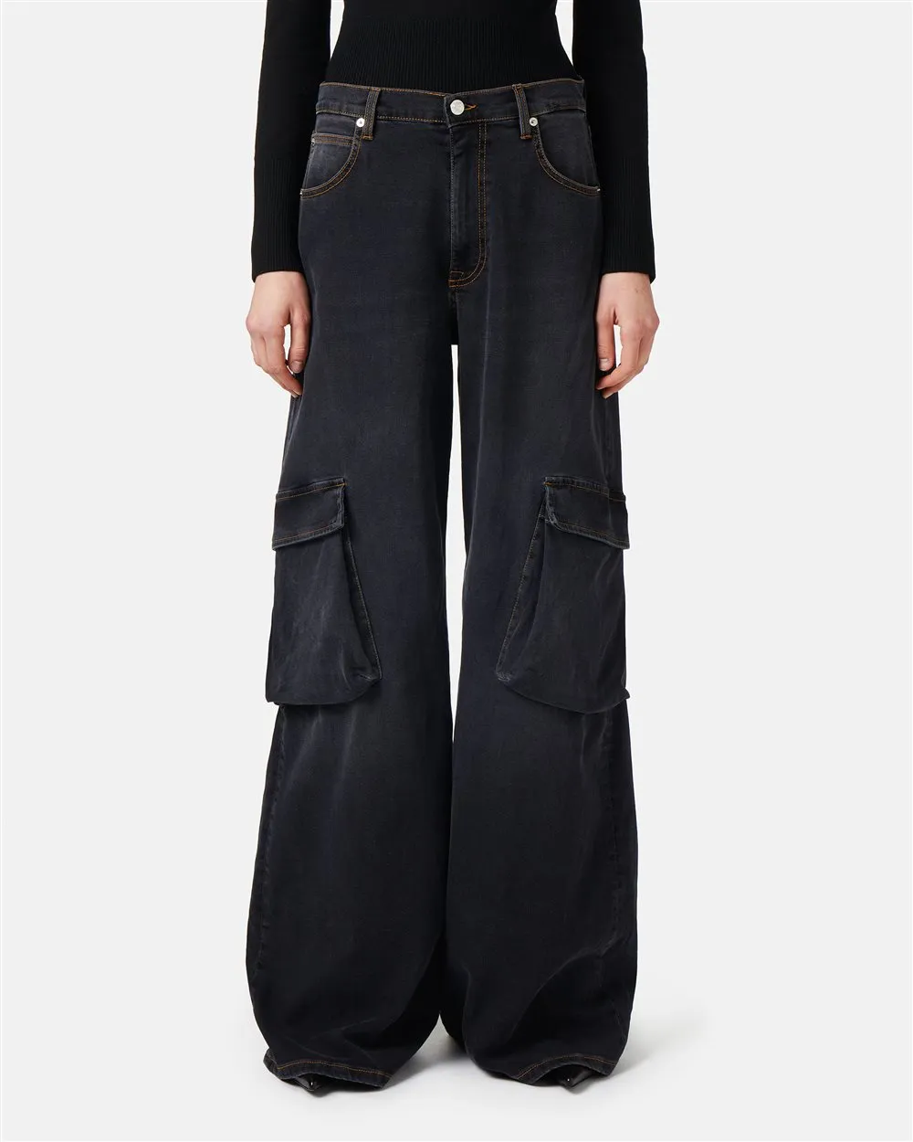 Pantaloni 5 tasche in black denim
