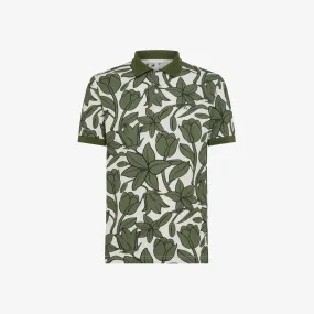 POLO FULL PRINT S/S BIANCO PANNA