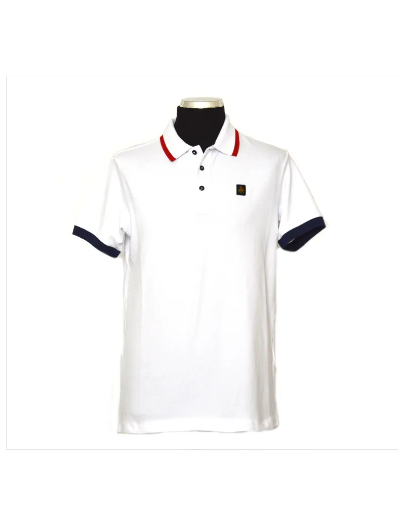 REFRIGIWEAR polo uomo colore bianco 3 bottoni cotone T20300