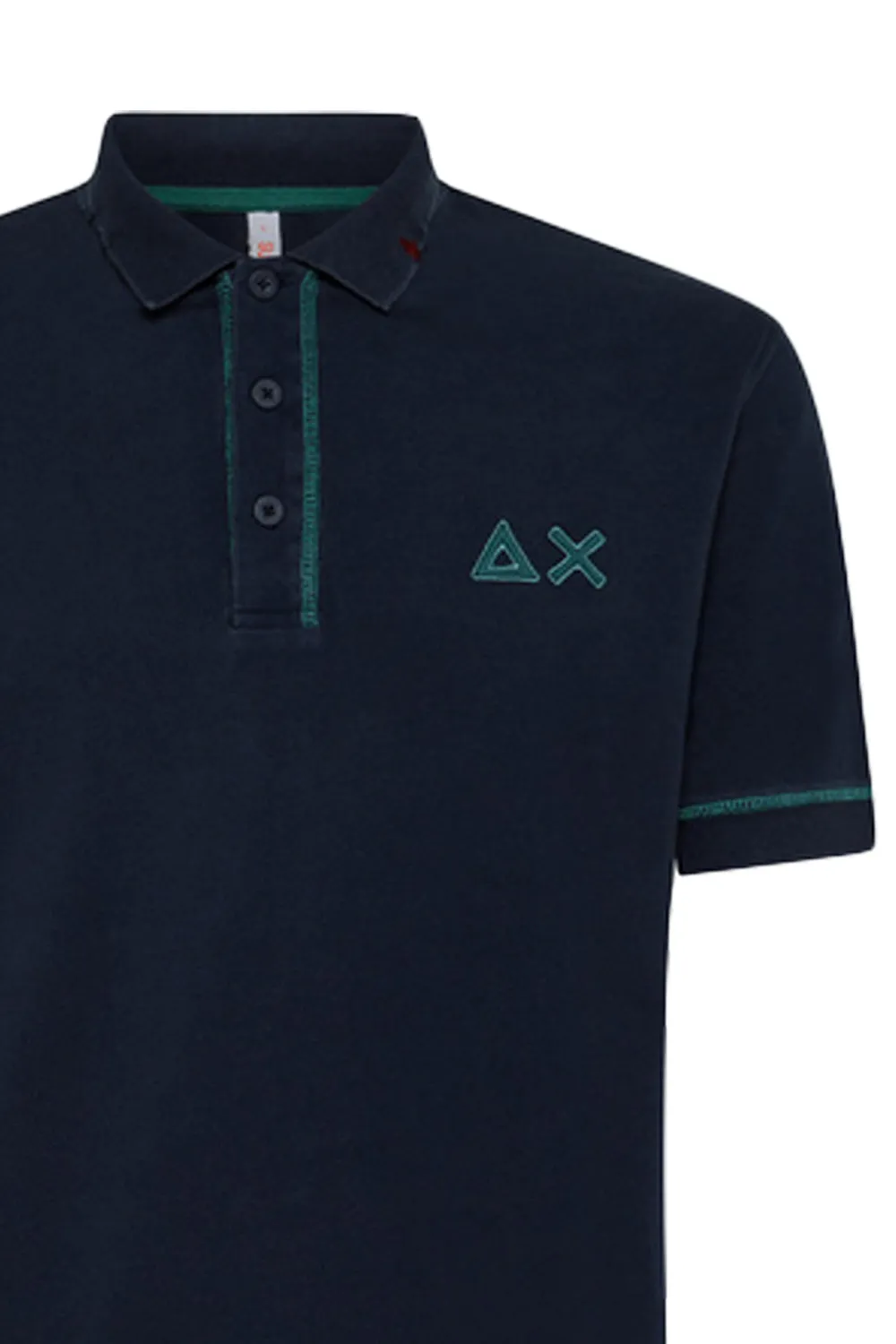 SUN68 Polo solid stritching