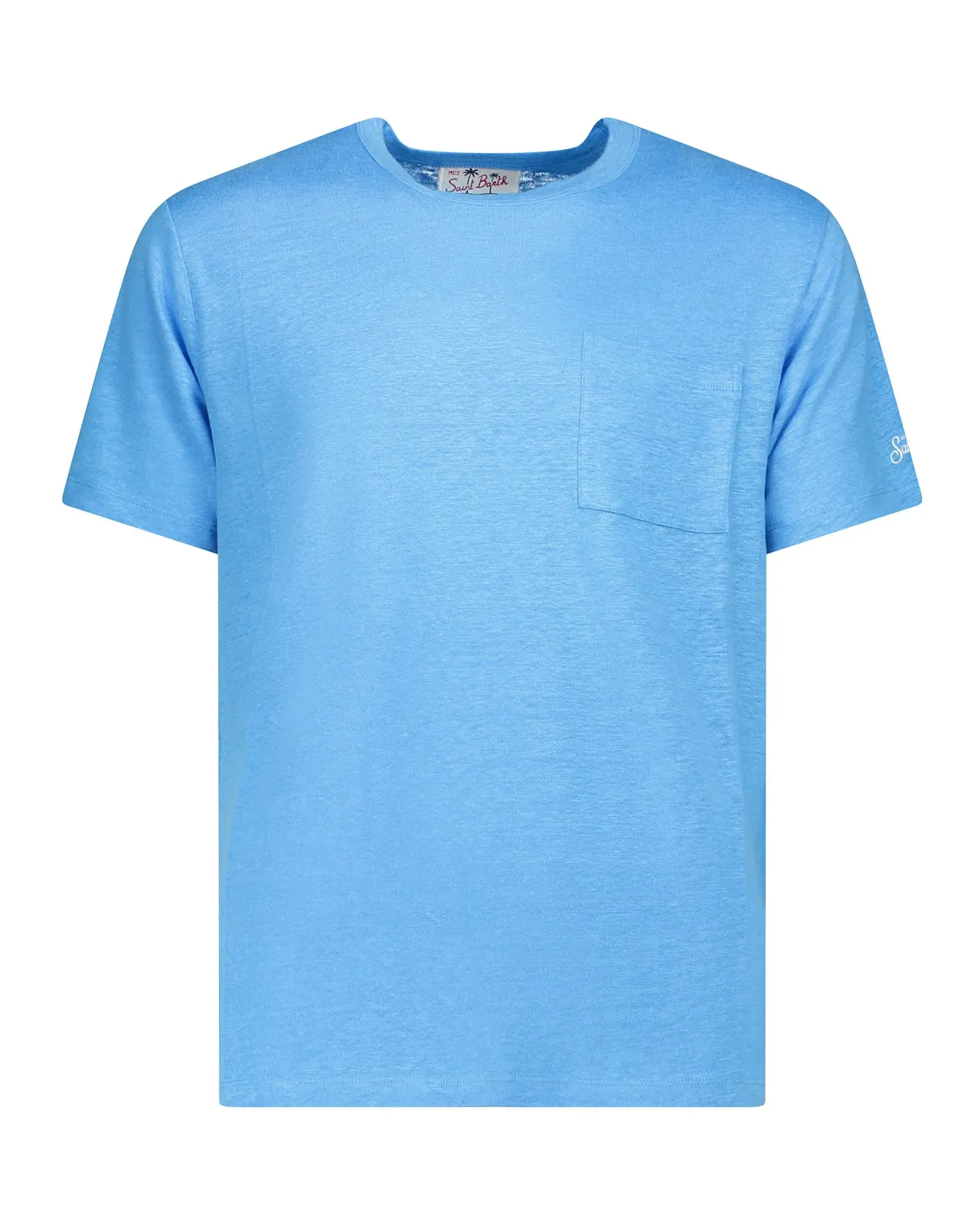 T-shirt Ecstasea lino azzurro