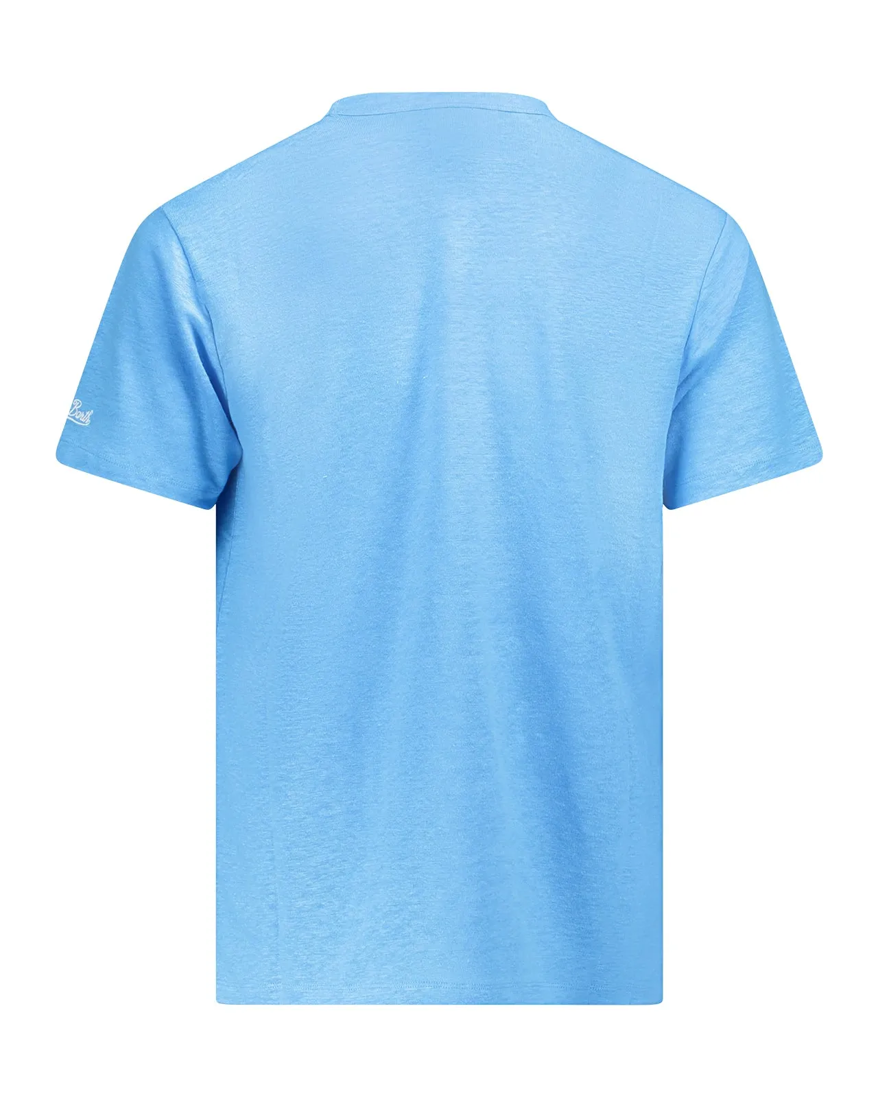 T-shirt Ecstasea lino azzurro