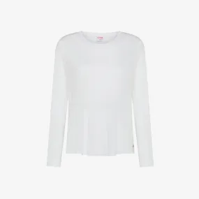 T-SHIRT ROUND NECK MODAL L/S BIANCO PANNA