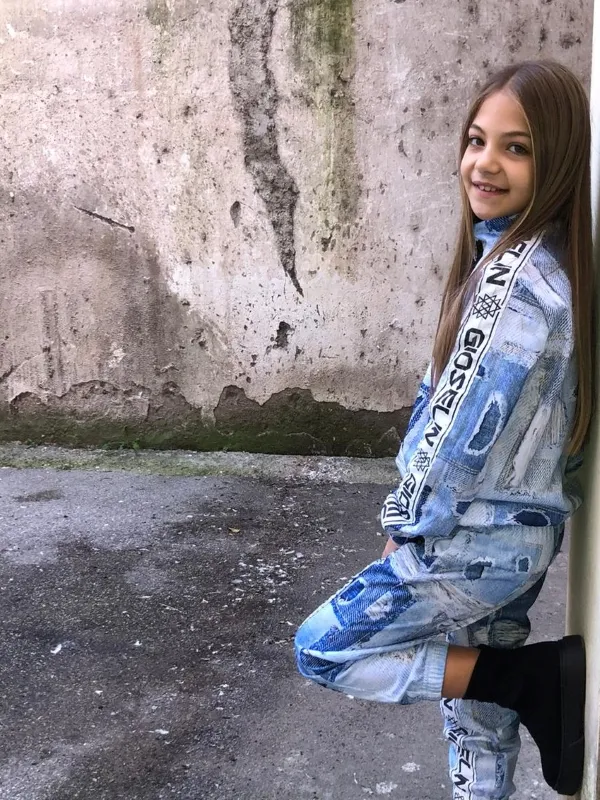 Tuta Denim Patch Bambina GIOSELIN