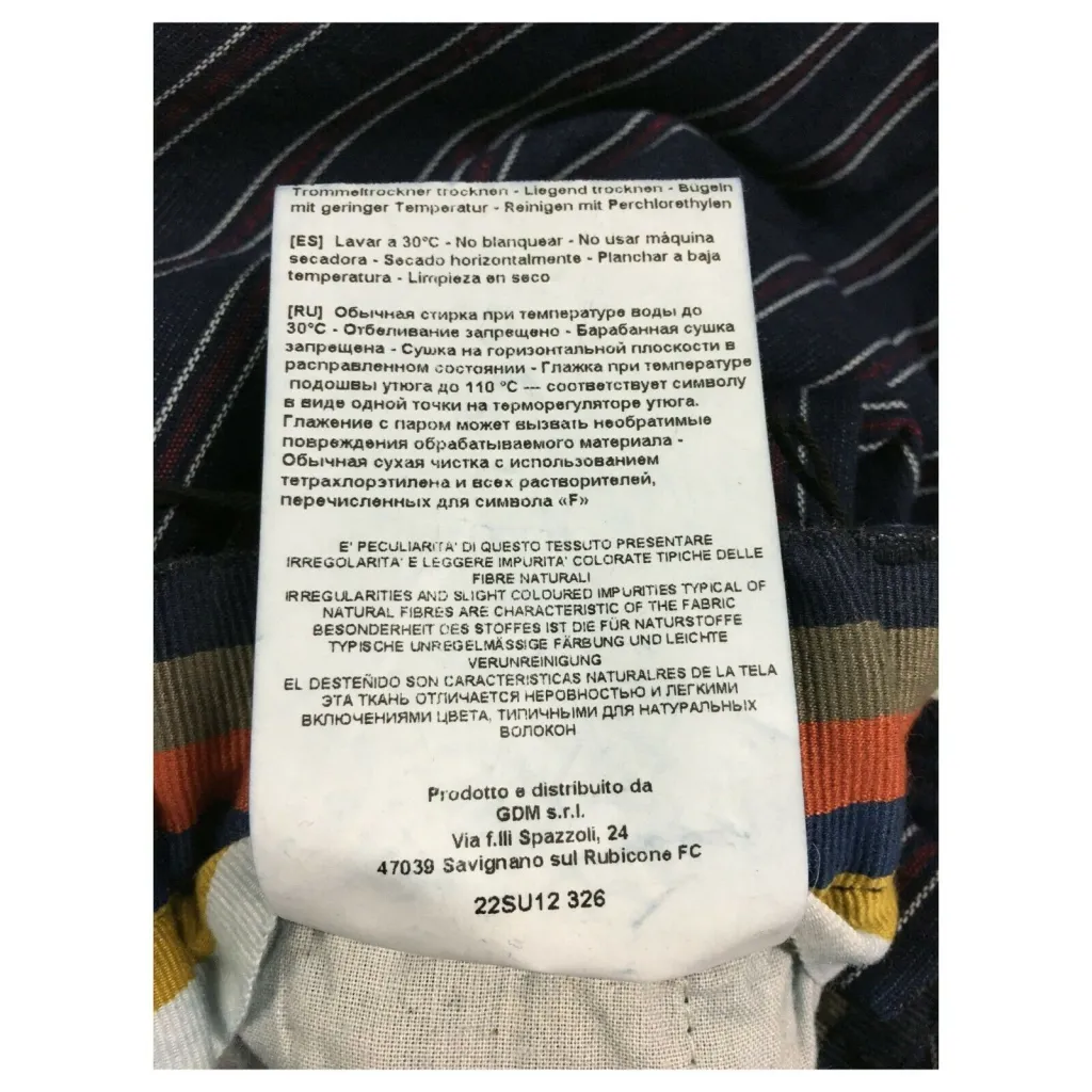 WHITE SAND pantalone uomo con pences blu righe bianco/rosso art SU12 BRAD 326 78% cotone 22% lino MADE IN ITALY