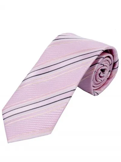 XXL cravatta struttura modello linee rosa nero profondo